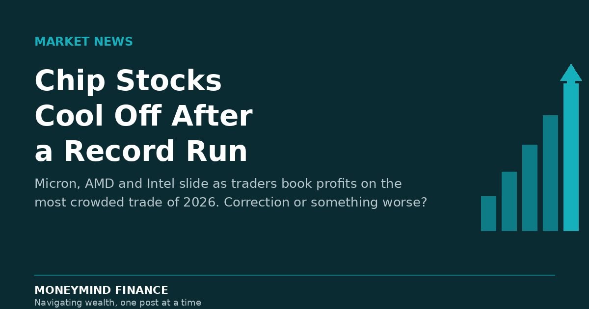 Chip stocks cool off after a record run — MoneyMind Finance market analysis banner
