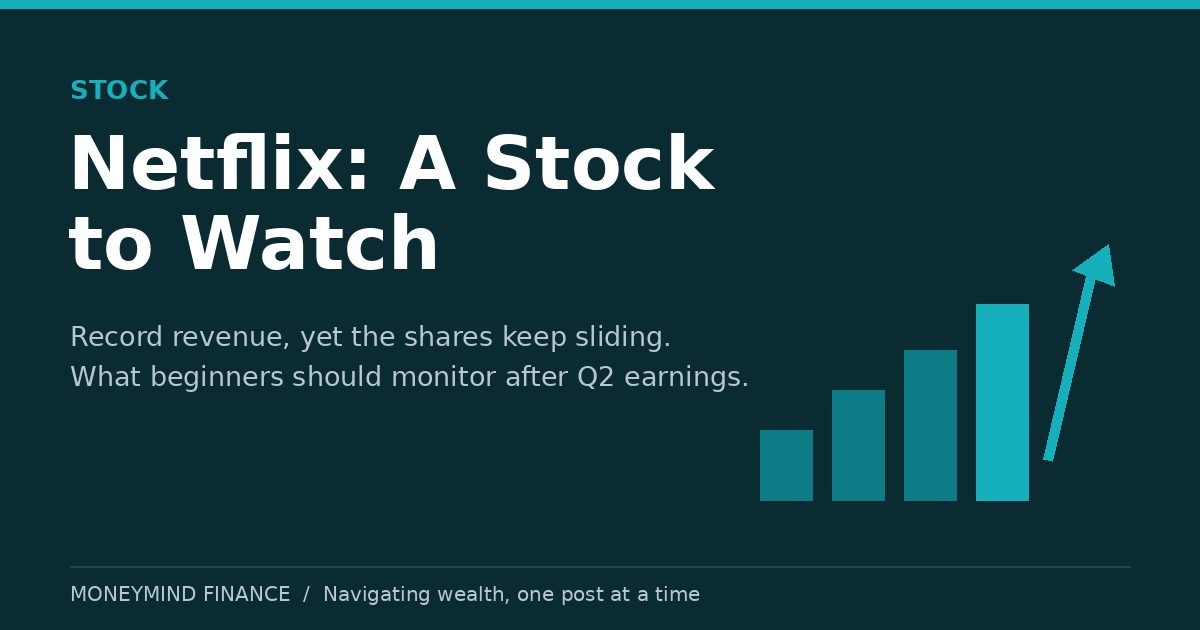 Netflix stock to watch: record revenue but falling shares — MoneyMind Finance market analysis banner
