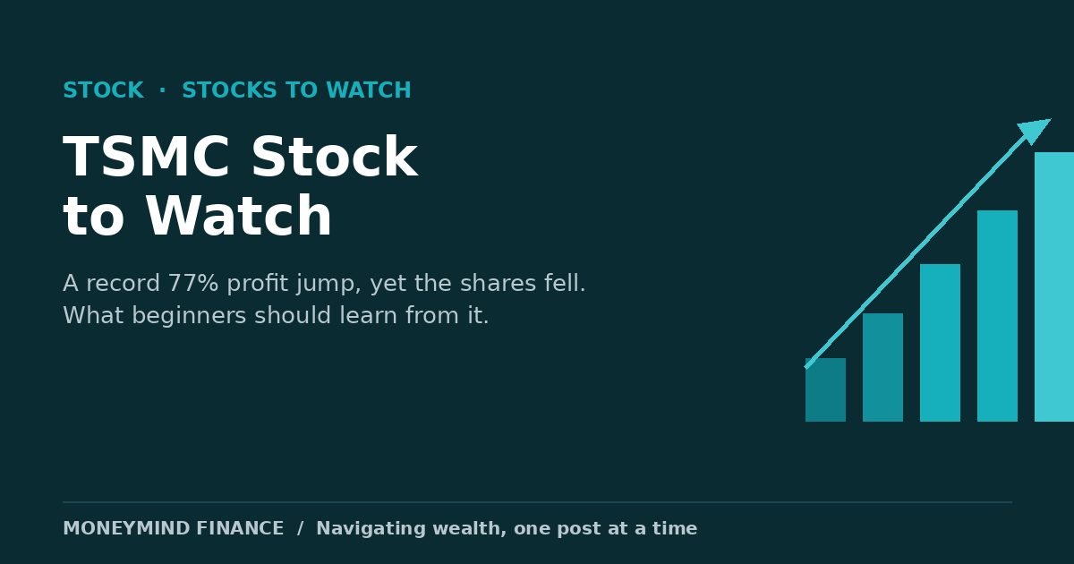 TSMC stock to watch after record Q2 2026 profit — MoneyMind Finance market analysis banner