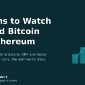 Ascending teal bar chart with title Altcoins to Watch Beyond Bitcoin and Ethereum, MoneyMind Finance market analysis banner